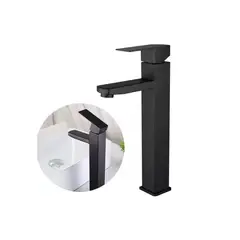GENERICO - Grifo Monocomando De Acero Inoxidable Negro Mate Acero