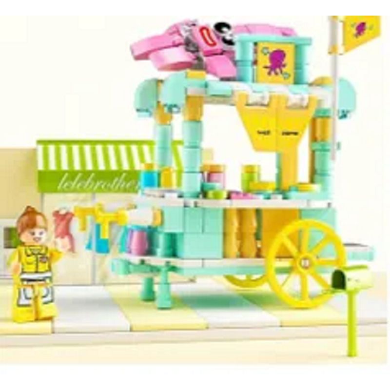 GENERICO - Bloques de construccion camion de helados verde