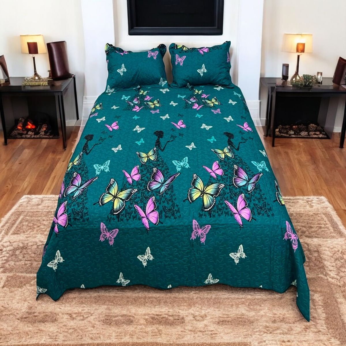 GENERICO - Cubrecama Tipo Quilt Luminoso 2 Plazas 02.