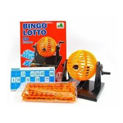 GENERICO - Bingo Lotto Tómbola 12 Cartonés 90 Números Juego Familiar