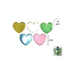 GENERICO - PLATOS PARA FIESTA CORAZON 23 CM 10 PCS