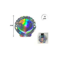 GENERICO - PLATOS PARA FIESTA CONCHA 18 CM 10 PCS