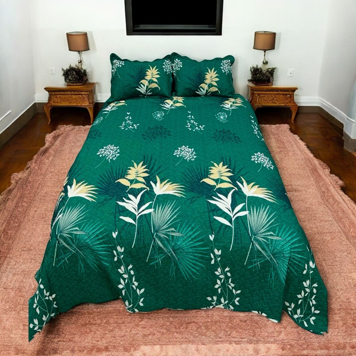 GENERICO - Cubrecama Tipo Quilt Luminoso 2 Plazas 04.