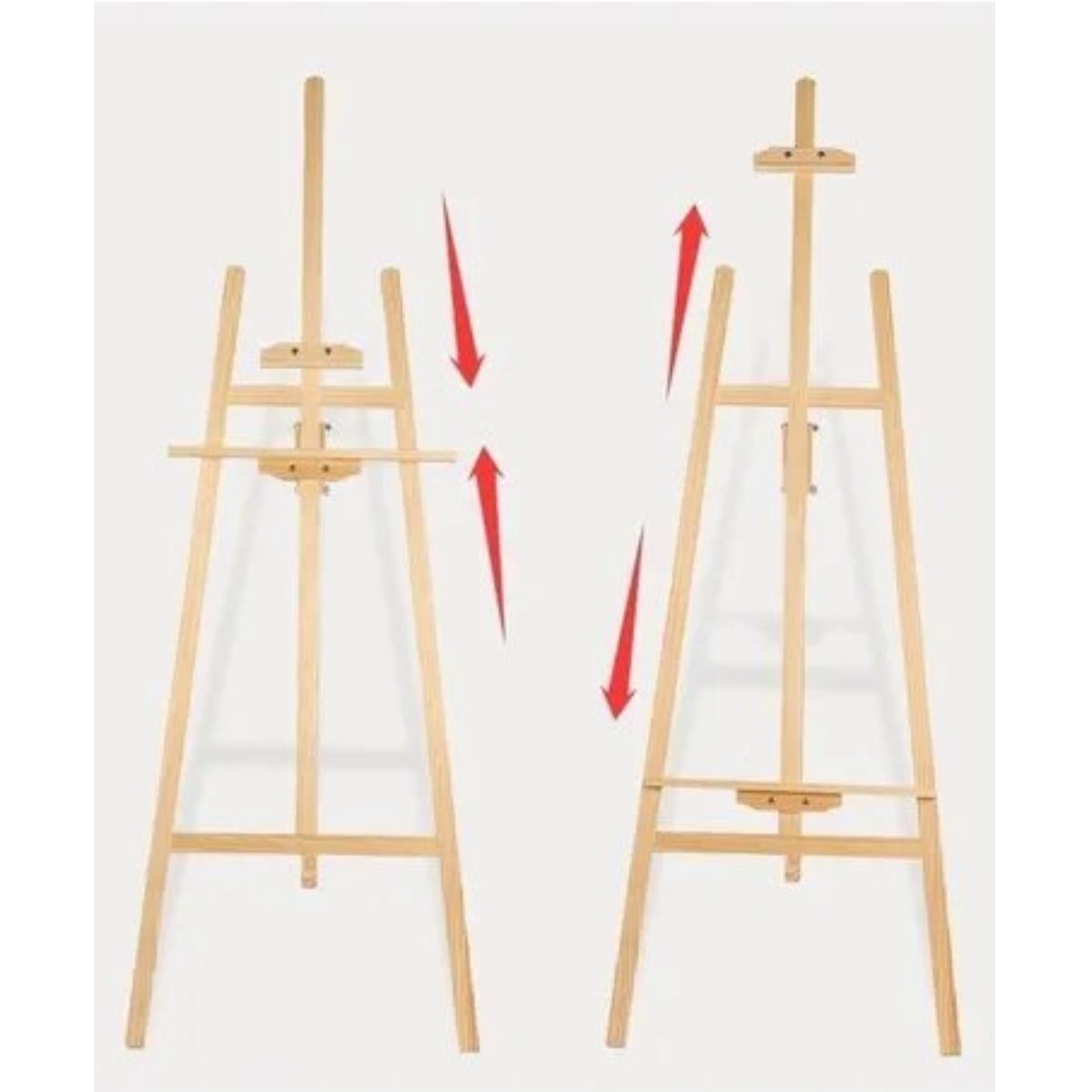 GENERICO - Atril Caballete de Madera 150cm Para Pintar