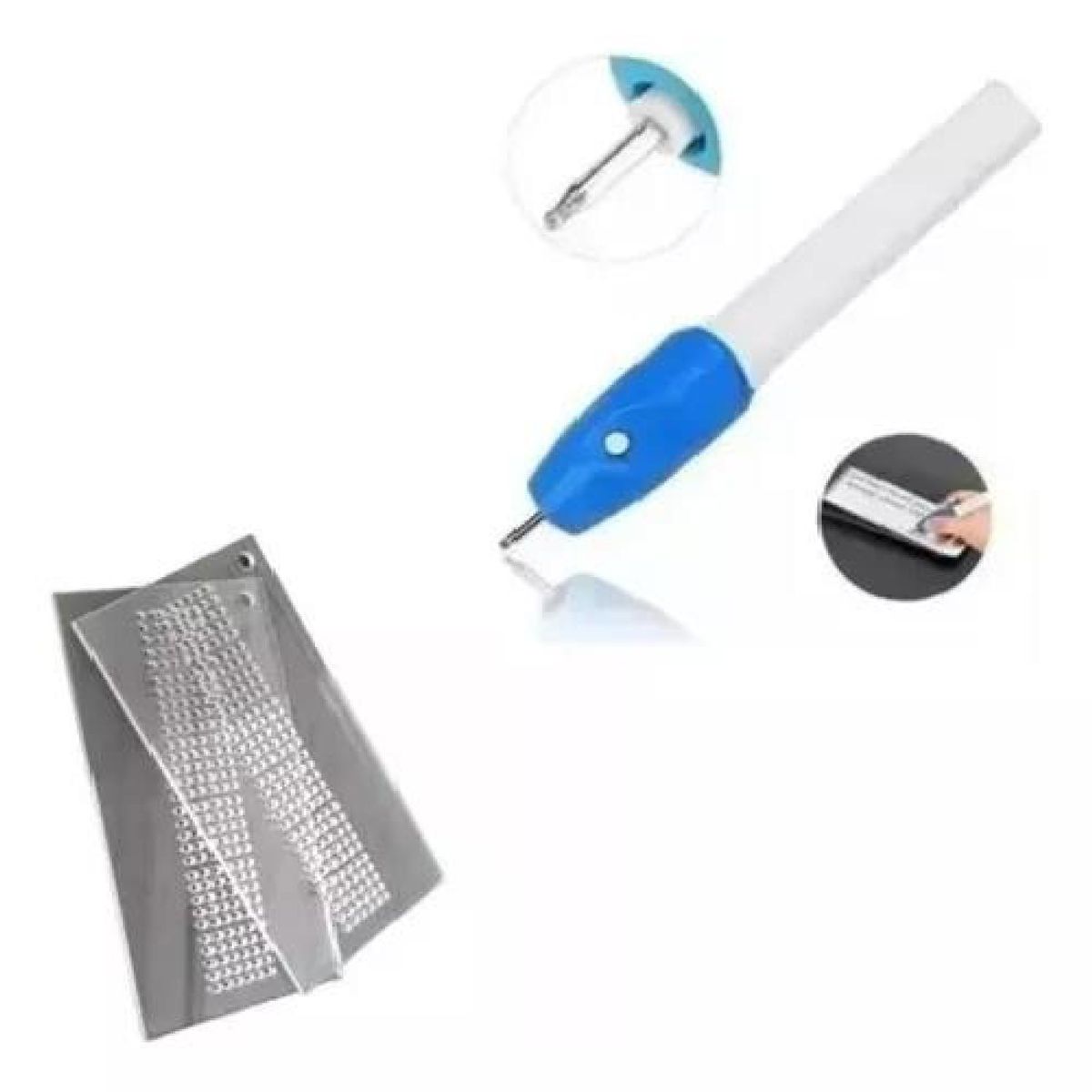 GENERICO - Pack de plantilla más lápiz rotulador para grabado de placas