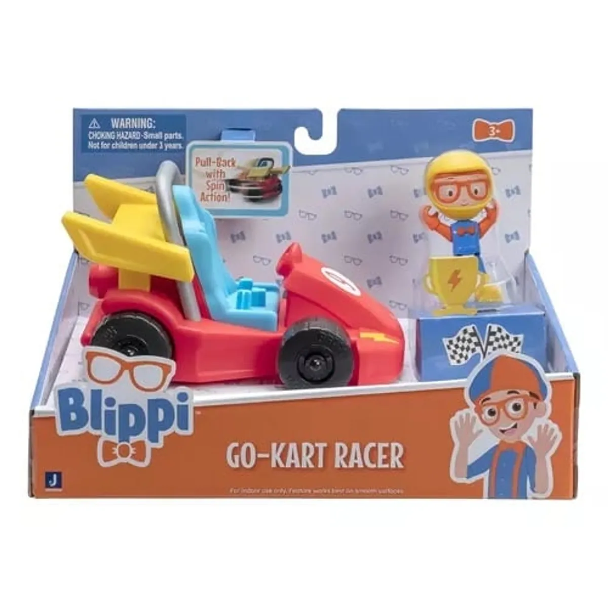 JAZWARES - Blippi Build - Figura y Go Kart Racer