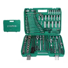 GENERICO - Caja De Herramientas Dados Y Llaves 216 Piezas Kit Completo