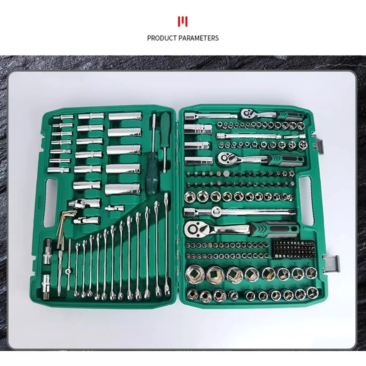 GENERICO - Caja De Herramientas Dados Y Llaves 216 Piezas Kit Completo