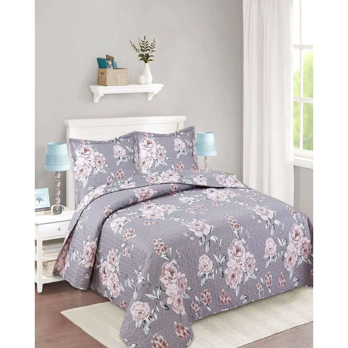 GENERICO - Cubrecama de verano king-superking material quilt.