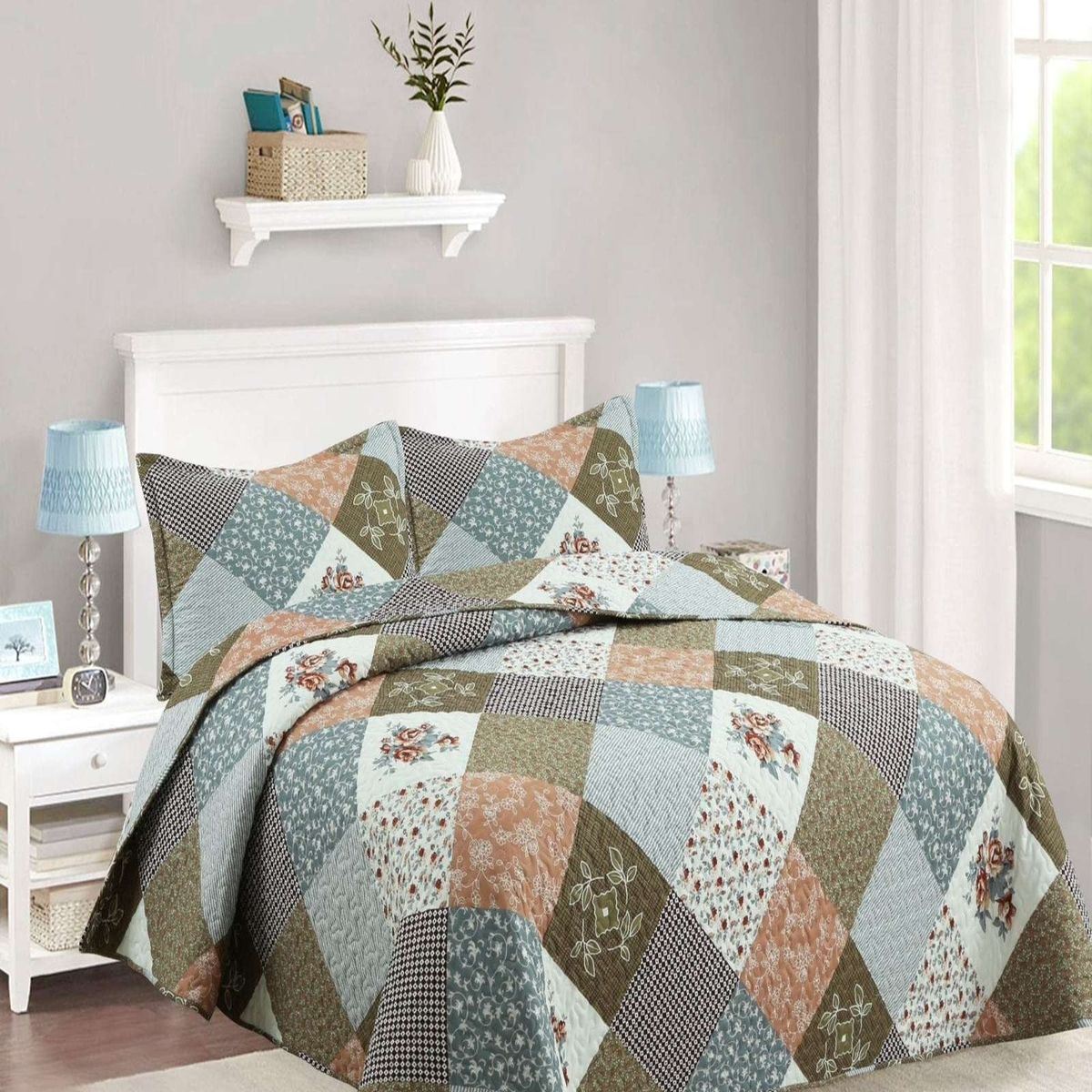 GENERICO - Cubrecama de verano king-superking material quilt.