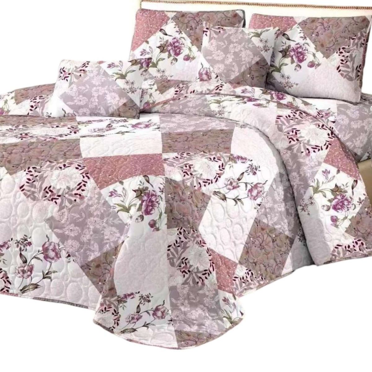 GENERICO - CUBRECAMA QUILT PRIMAVERA VERANO PLAZA Y MEDIA Y17.