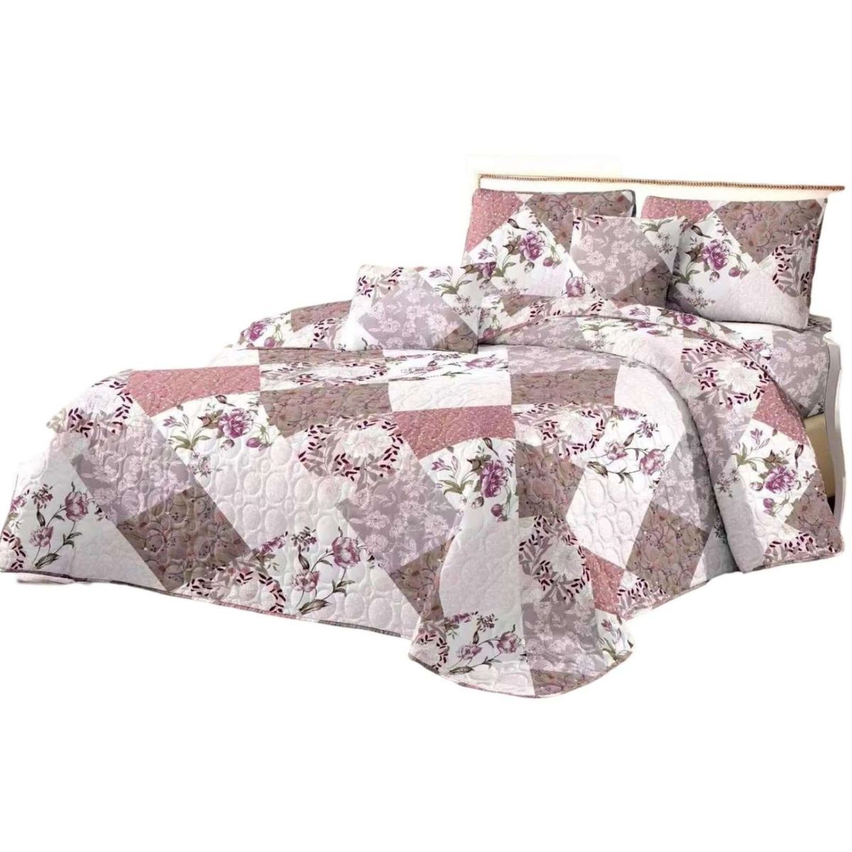 GENERICO - CUBRECAMA QUILT PRIMAVERA VERANO PLAZA Y MEDIA Y17.