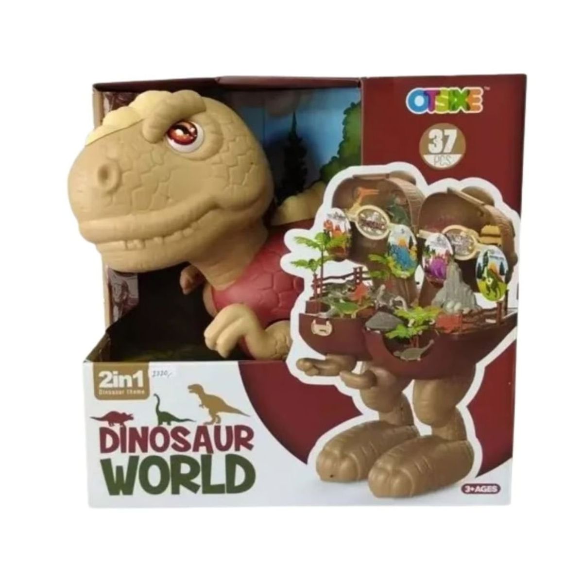 GENERICO - Mundo Jurasico Mesa Infantil Tiranosaurio Rex Juguete 2 en1