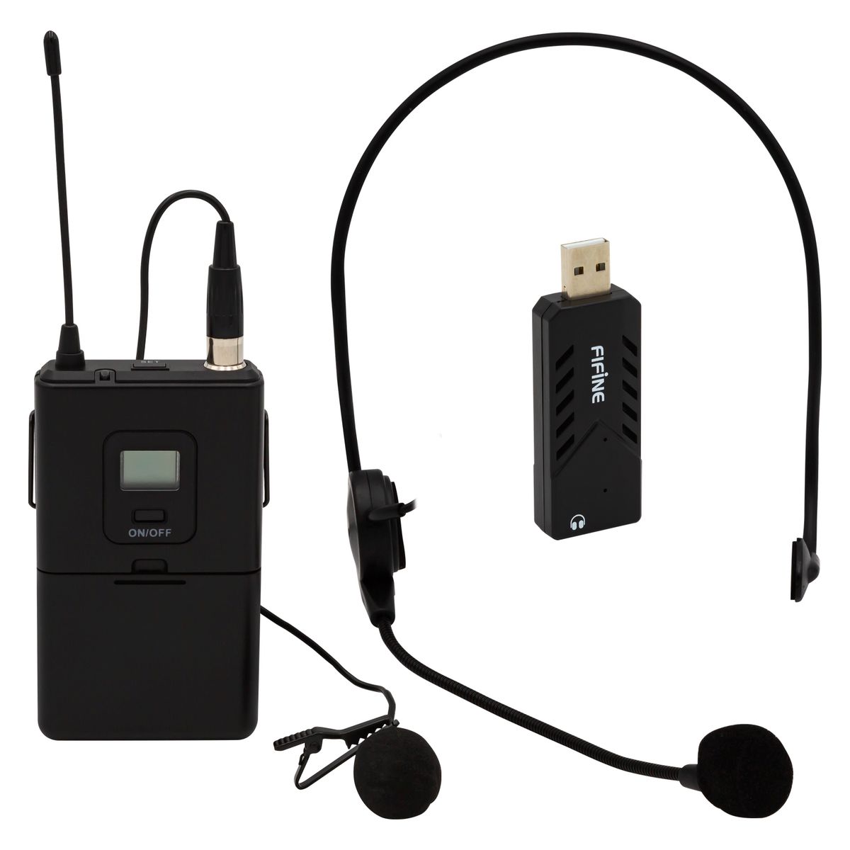 FIFINE - Microfono Inalámbrico USB Lavalier Fifine K031B
