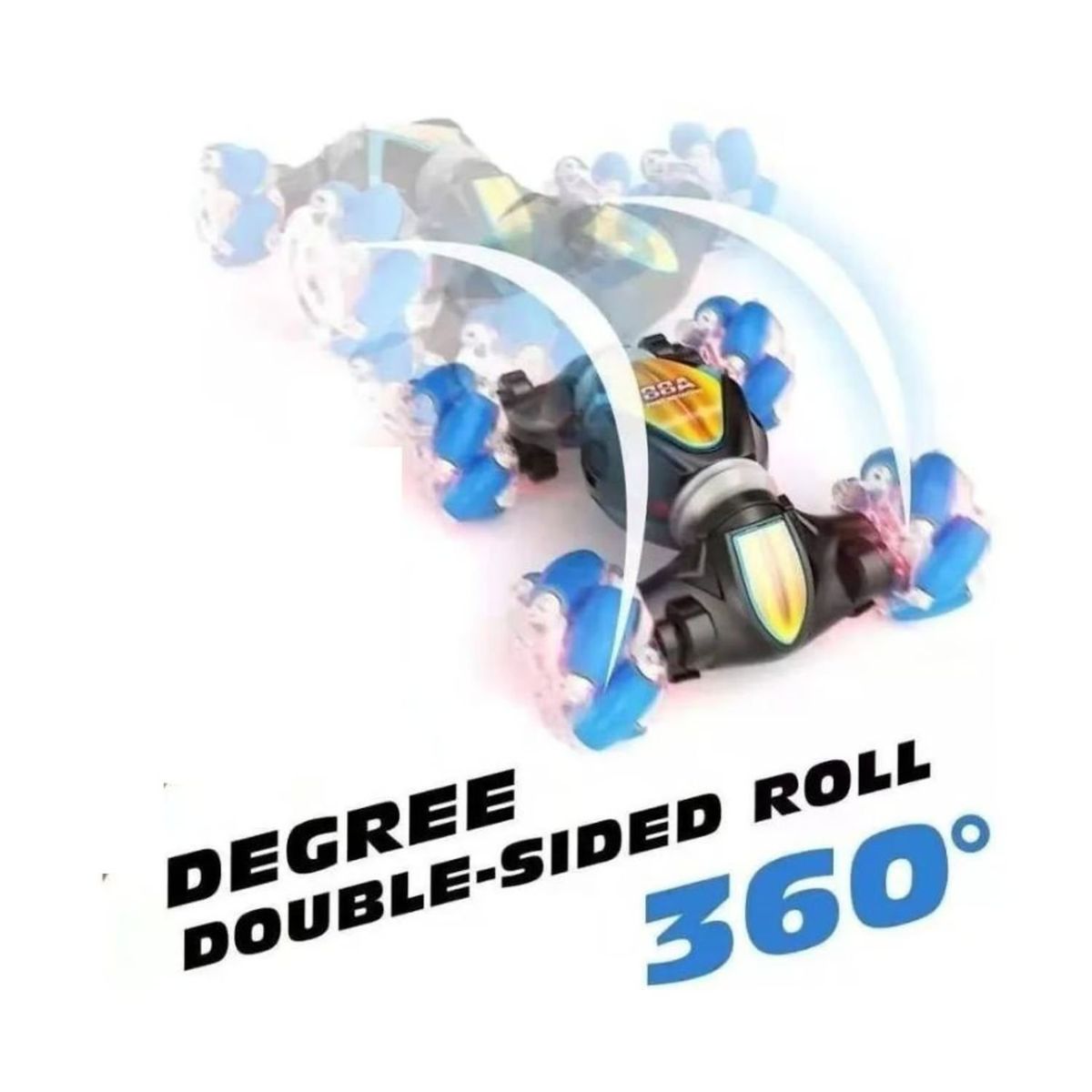 GENERICO - Auto a Control Remoto 360° con Luces Led Azul