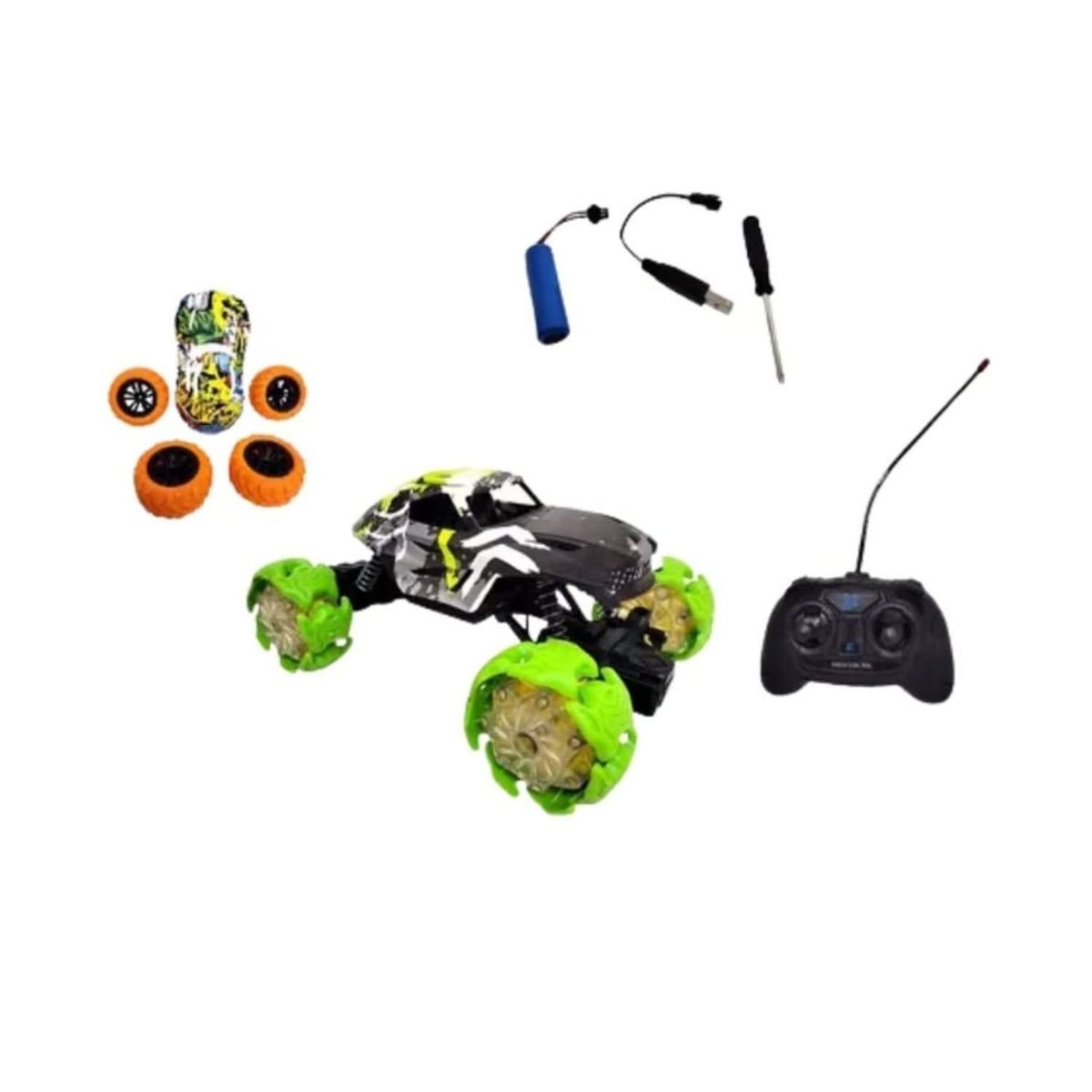 GENERICO - Auto Control Remoto Ruedas Carcasas Monster Intercambio