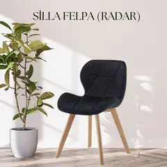 GENERICO - 4 SILLAS RADAR VELVET NEGRO