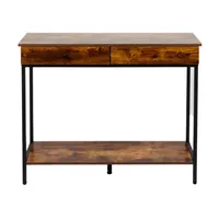 Arrimo Betania 2 Cajones - Madera Natural - Diseño Compacto