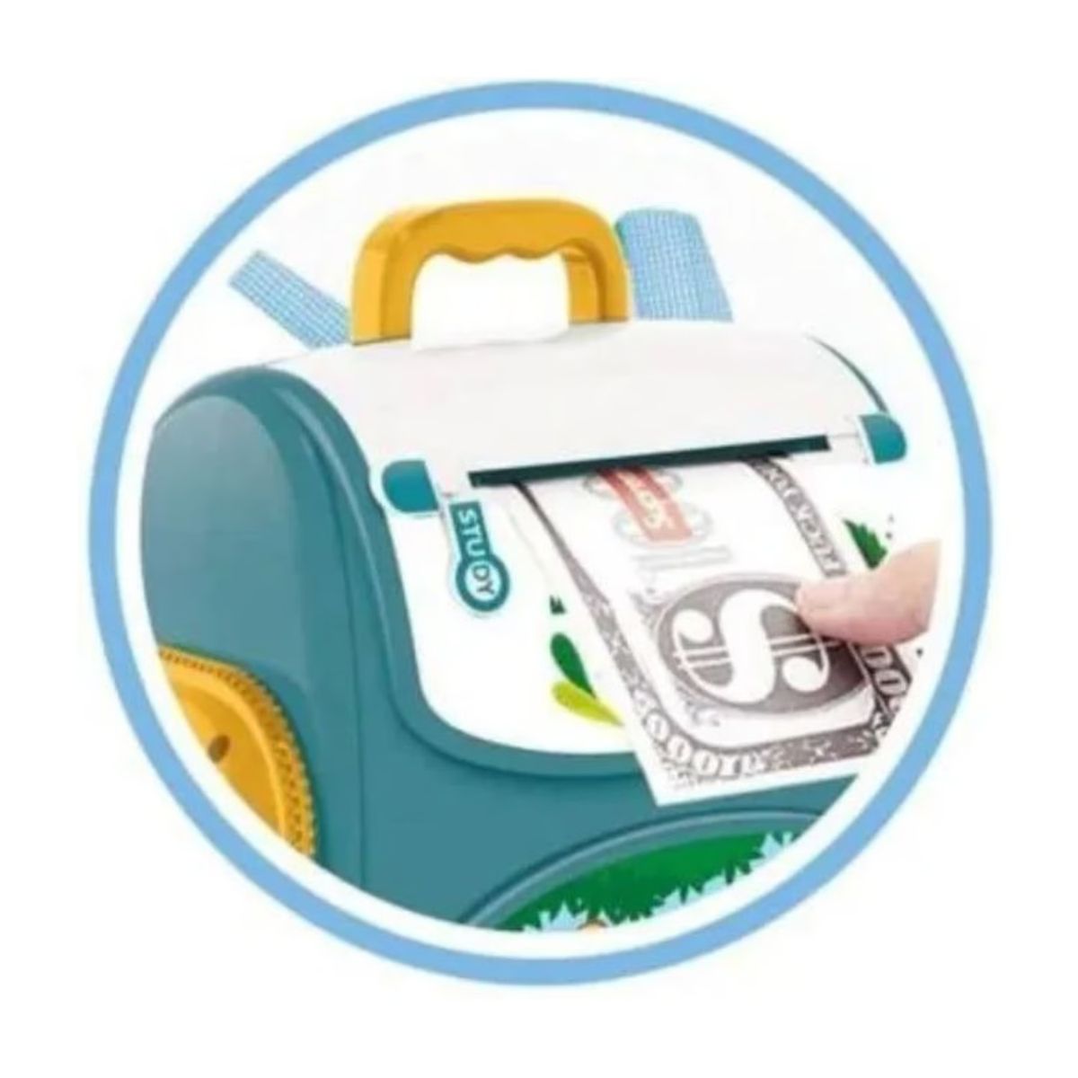 GENERICO - Alcancía Infantil Mochila Electrica Sensor De Huella Verde