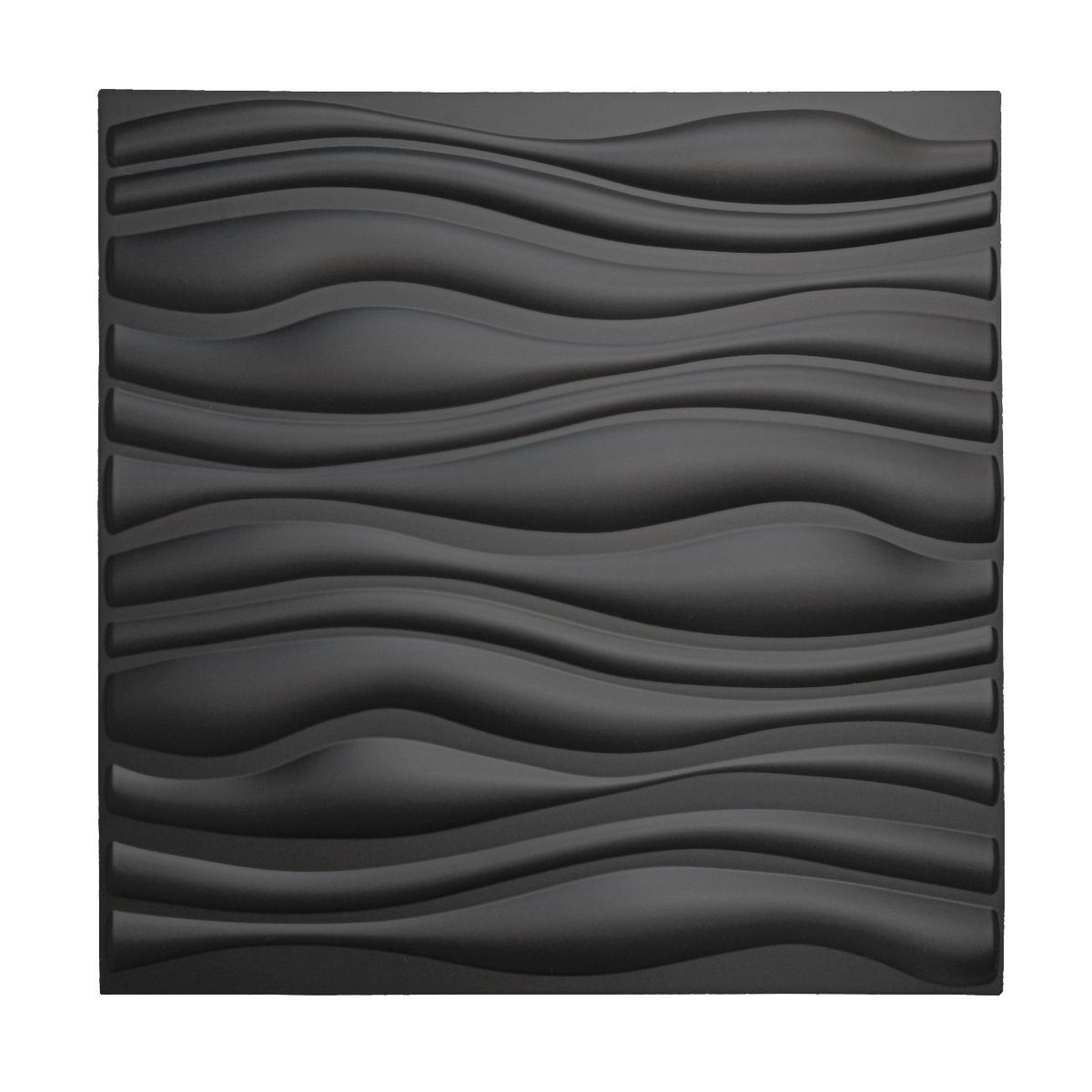 MERCAR RAY - Panel Decorativo 3D PVC Negro 4m² 16 paneles 50x50cm