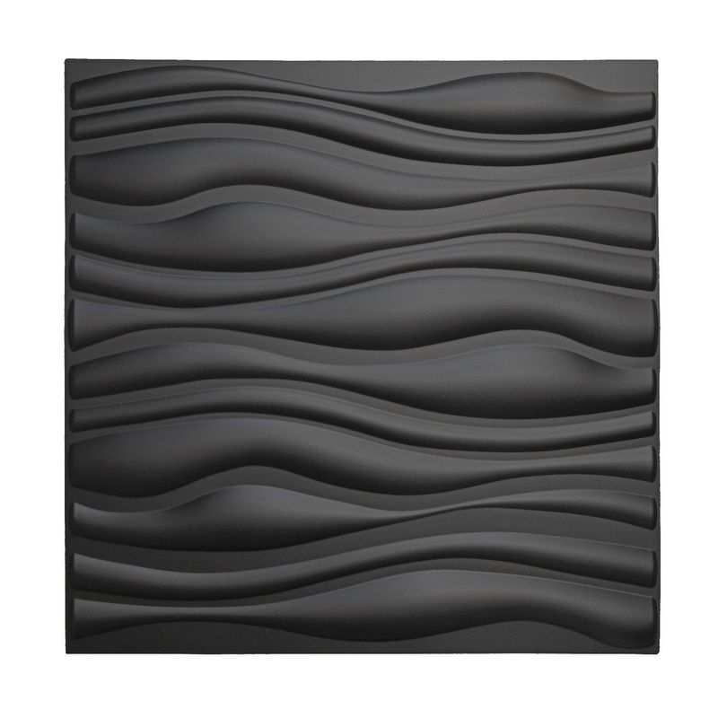 MERCAR RAY - Panel Decorativo 3D PVC Negro 4m² 16 paneles 50x50cm