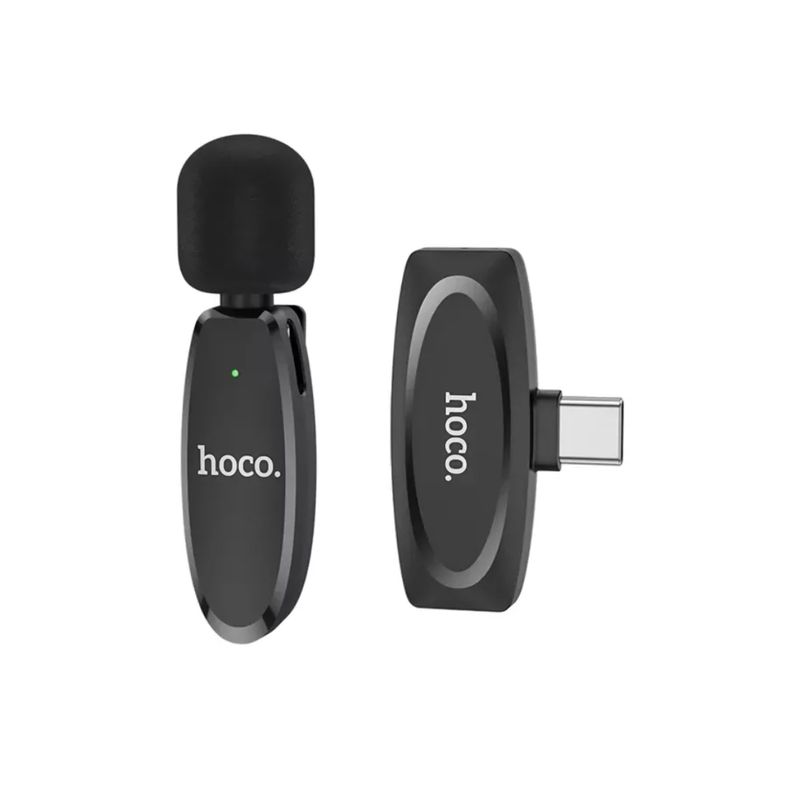 HOCO - Micrófono Inalámbrico Externo Tipo C Negro