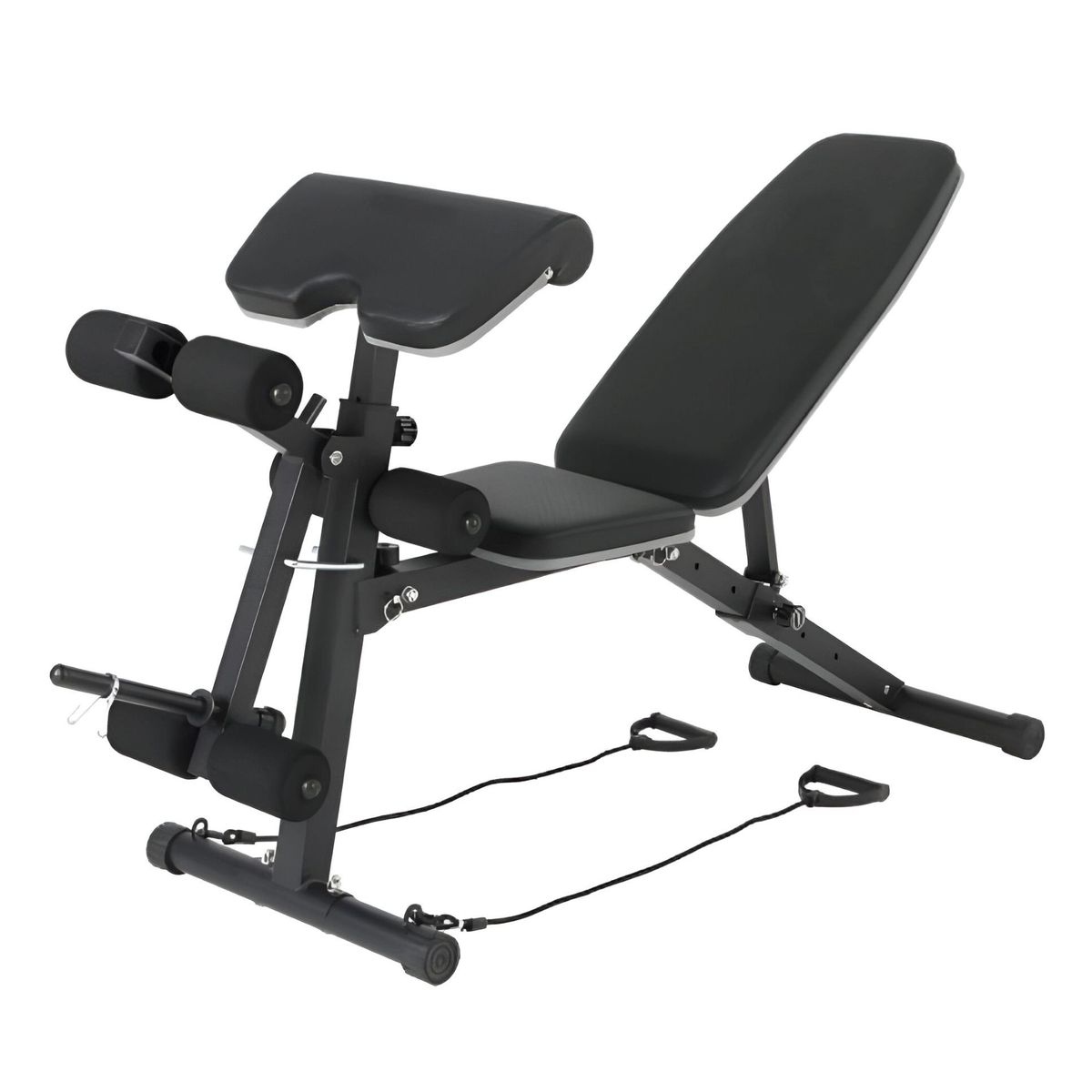 GENERICO - Banca multifuncional ajustable Pecho Piernas Brazos y ABS