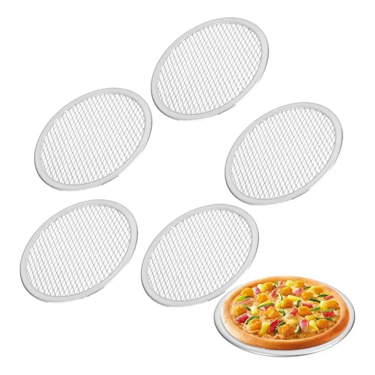 KUANGYE - Rejilla 38cm Pizza Pack X 5und