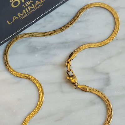 Imagen 2 del producto Cadena ORO LAMINADO 18K Tejido SERPIENTE Diseño BOA