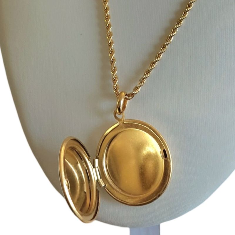 GENERICO - RELICARIO ORO 18K Laminado Cadena Tejido TOURBILLON