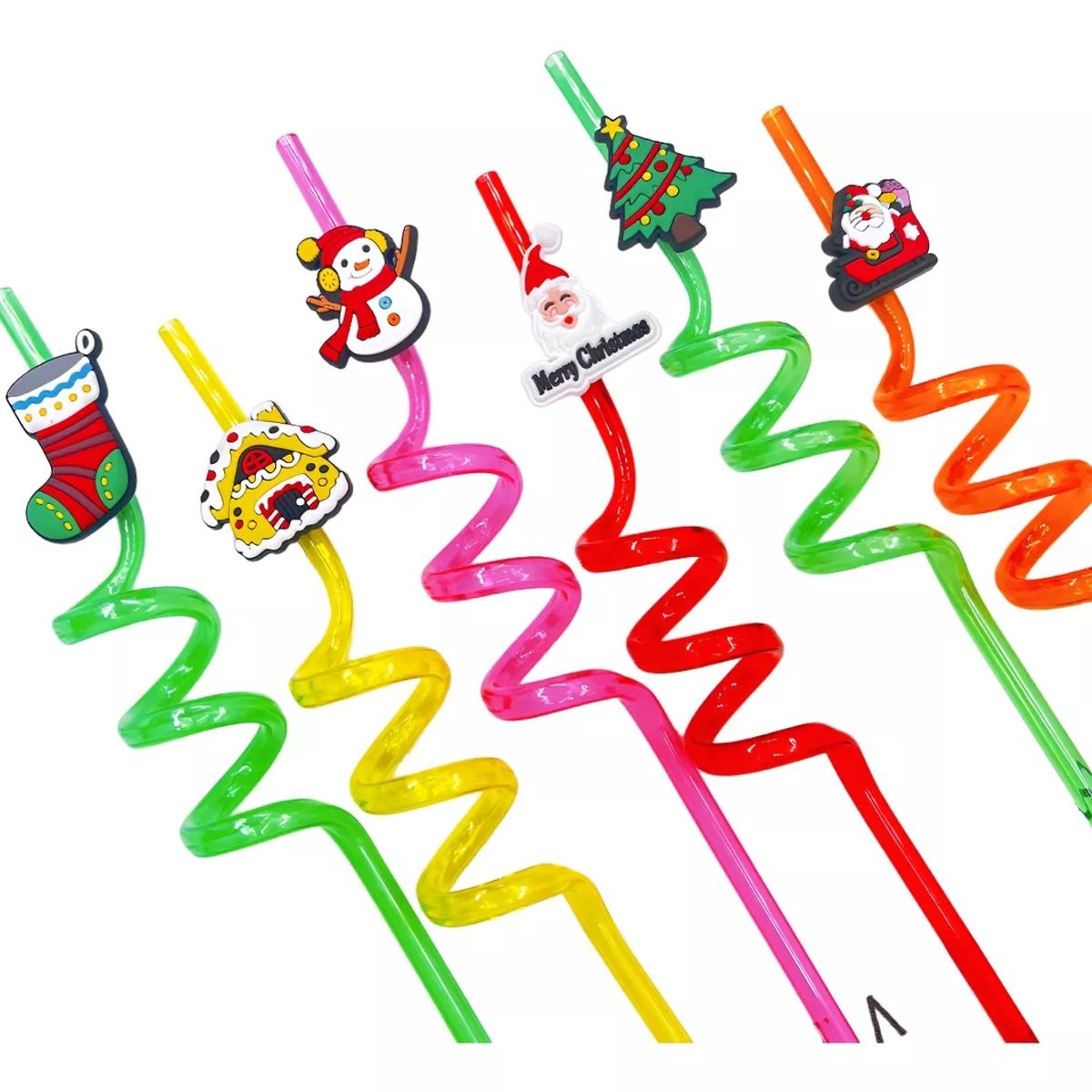 ATURE - Set 10u Bombillas Navideñas Plástico Reutilizables Espiral