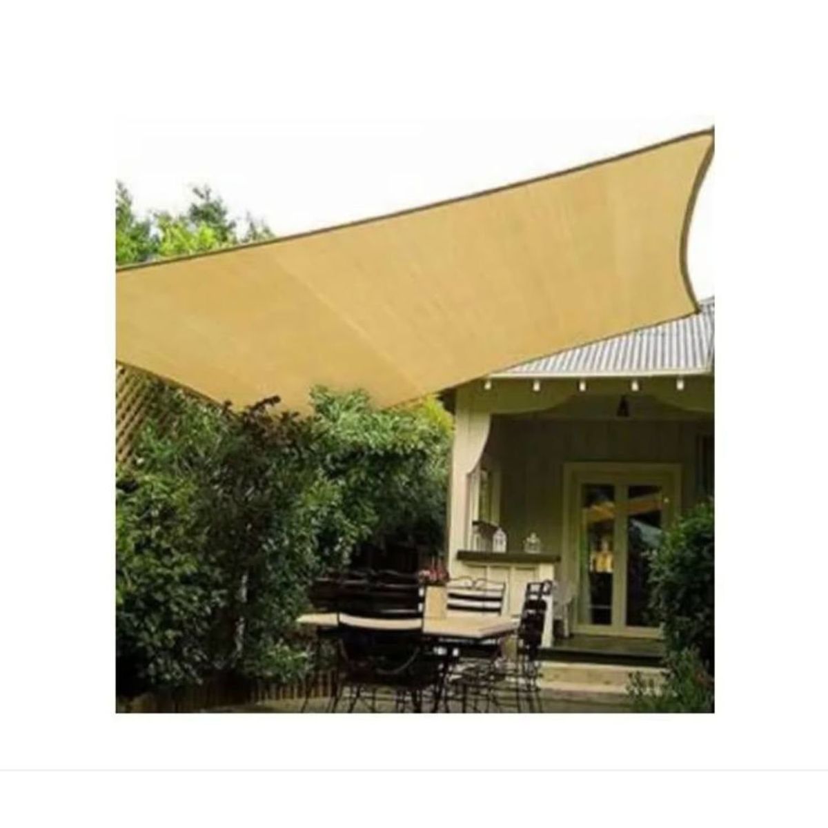 GENERICO - Carpa Lona Vela Sombra Cuadrada 5 Mts X 5 Mts