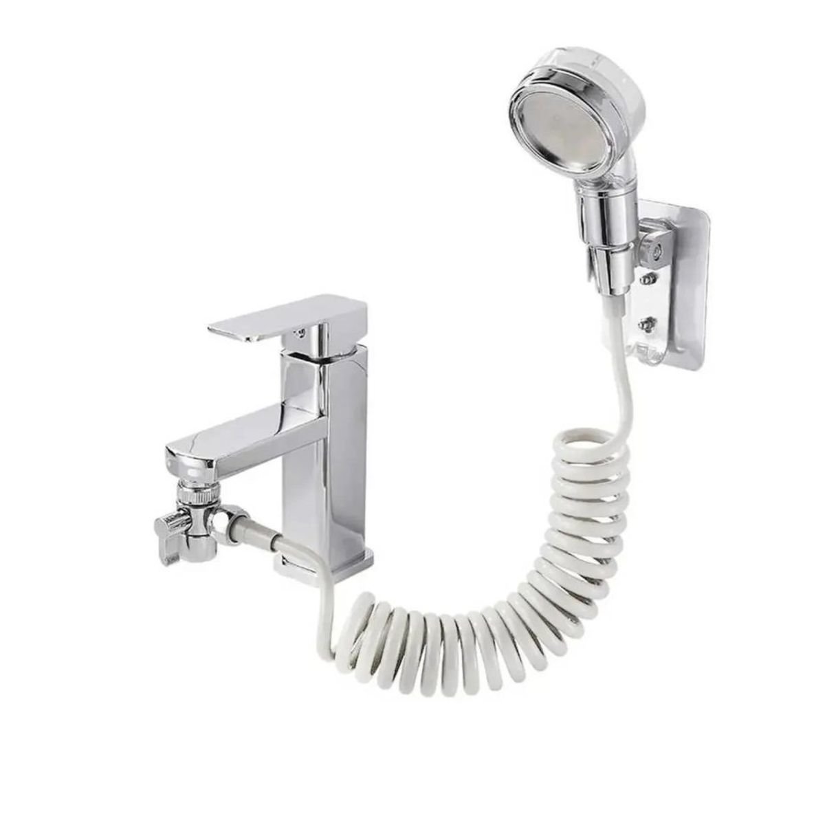 GENERICO - Cabezal Ducha Externo Lavamanos Grifo Monomando Gris