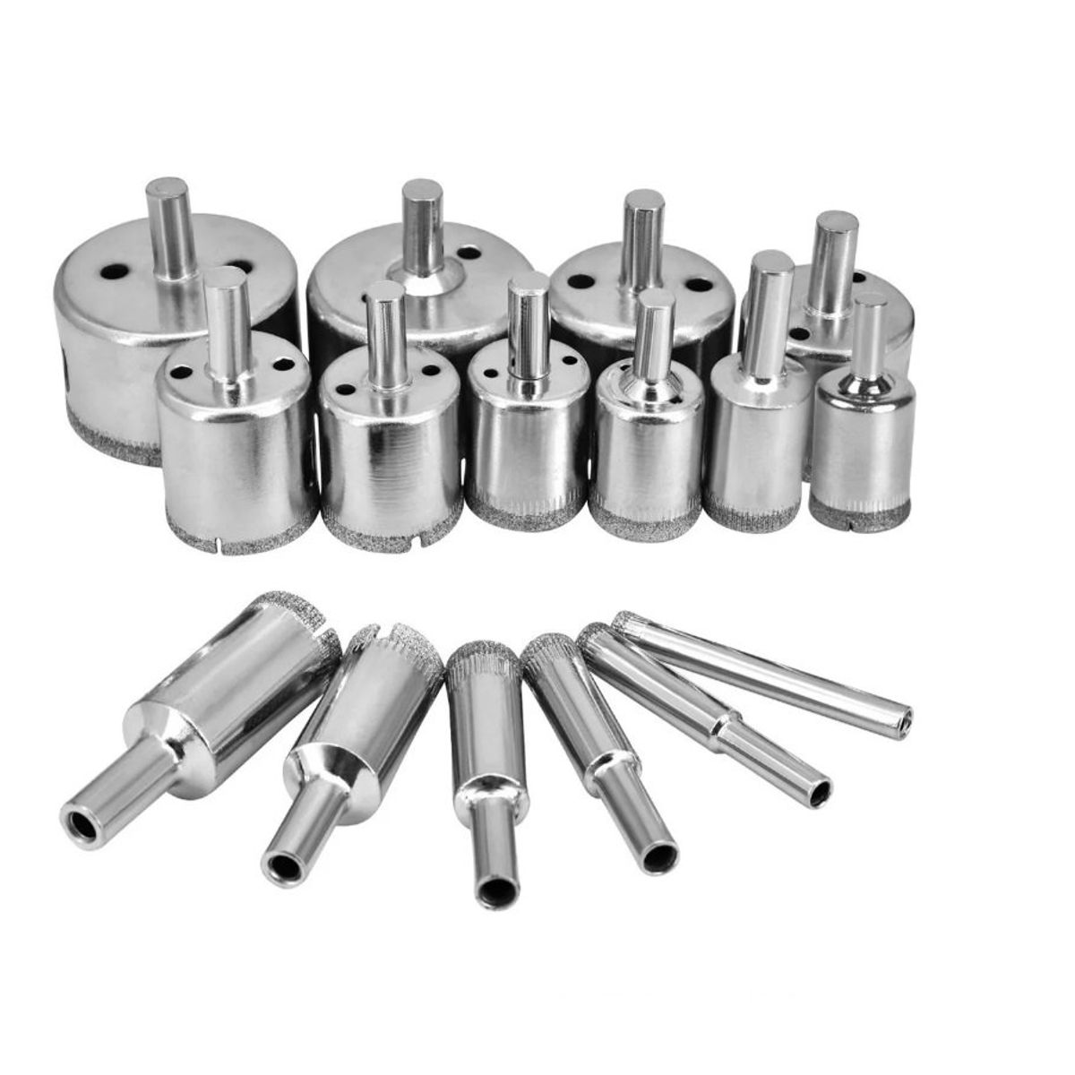 GENERICO - Brocas Copa Para Cerámicos Mármol Vidrio Piedra 16pcs Gris