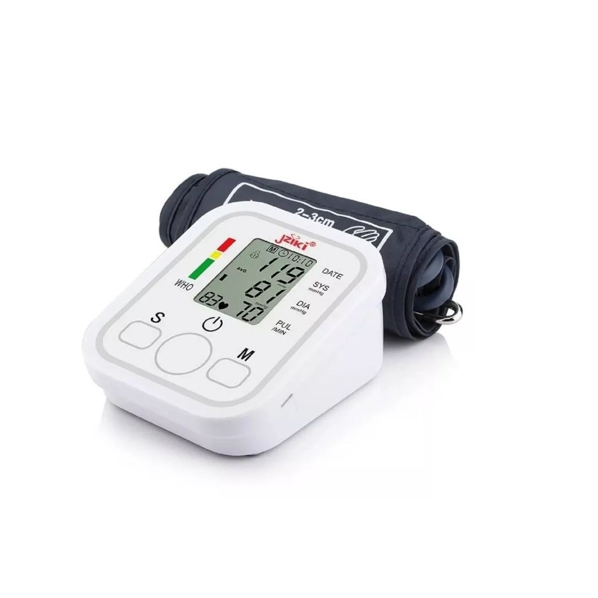 GENERICO - Toma Presion Digital Brazo Con Tensiometro Usa Pilas Usb White
