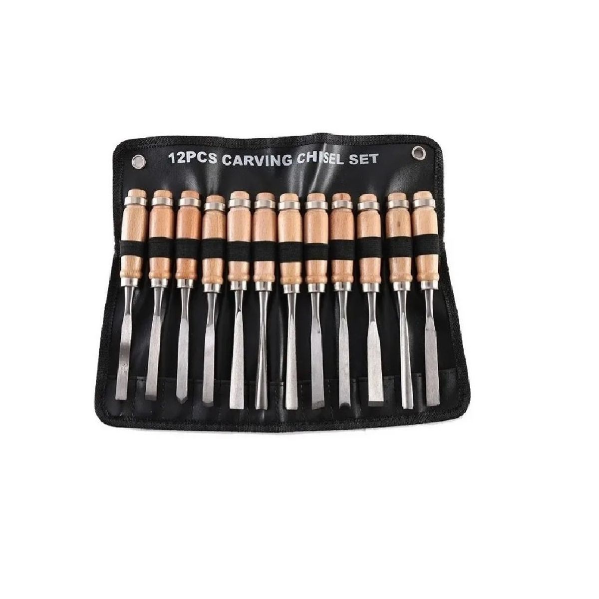 GENERICO - Juego De Cinceles Para Tallar Madera Gubia 12 Pcs Gris