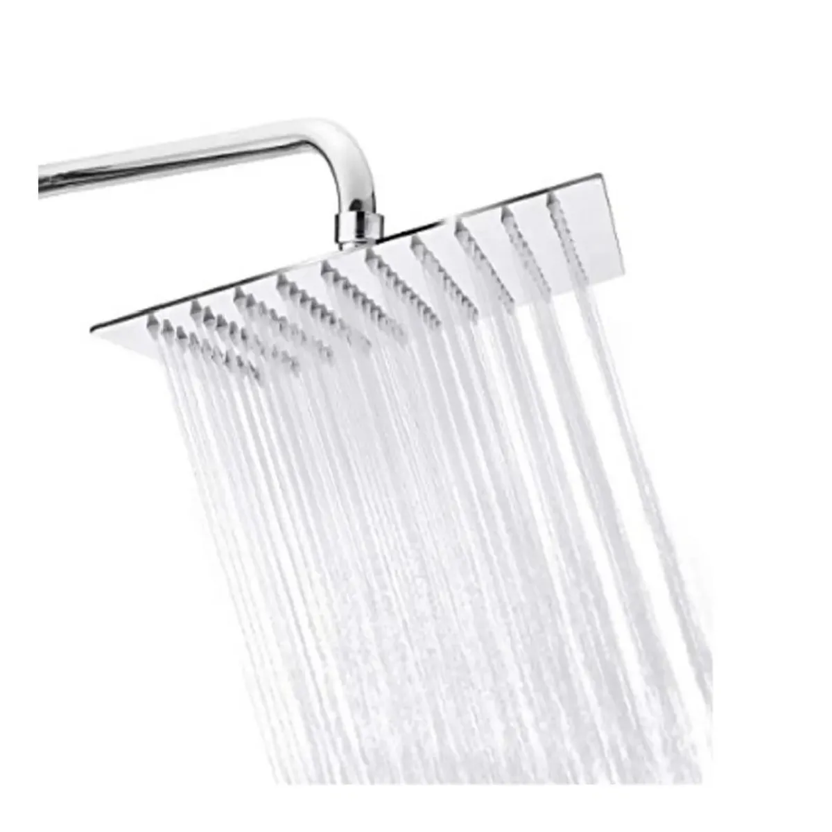 GENERICO - Plato De Ducha Grande Cuadrado 25cm 10pul Acero Gris