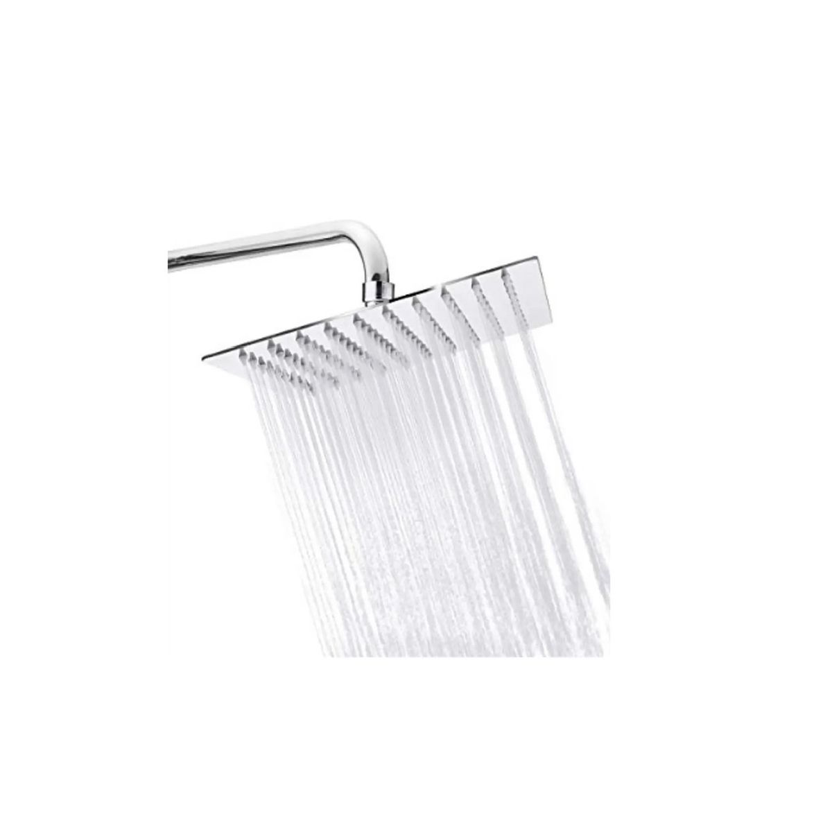 GENERICO - Plato De Ducha Grande Cuadrado 25cm 10pul Acero Gris