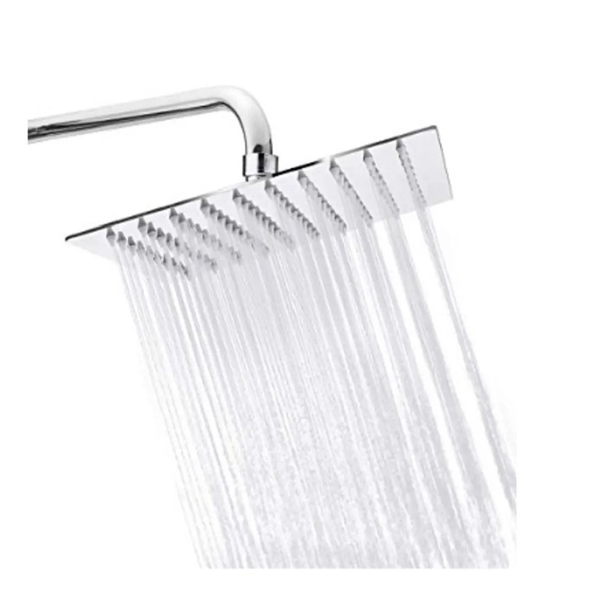 GENERICO - Plato De Ducha Grande Cuadrado 25cm 10pul Acero Grey