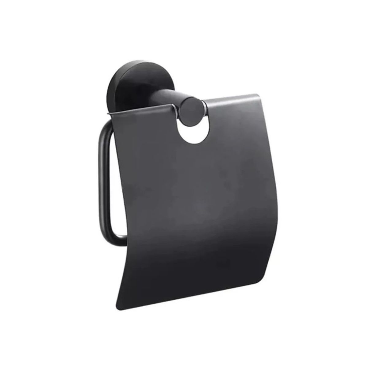 GENERICO - Porta Confort Papel Higienico Aluminio Con Tornillos Negro