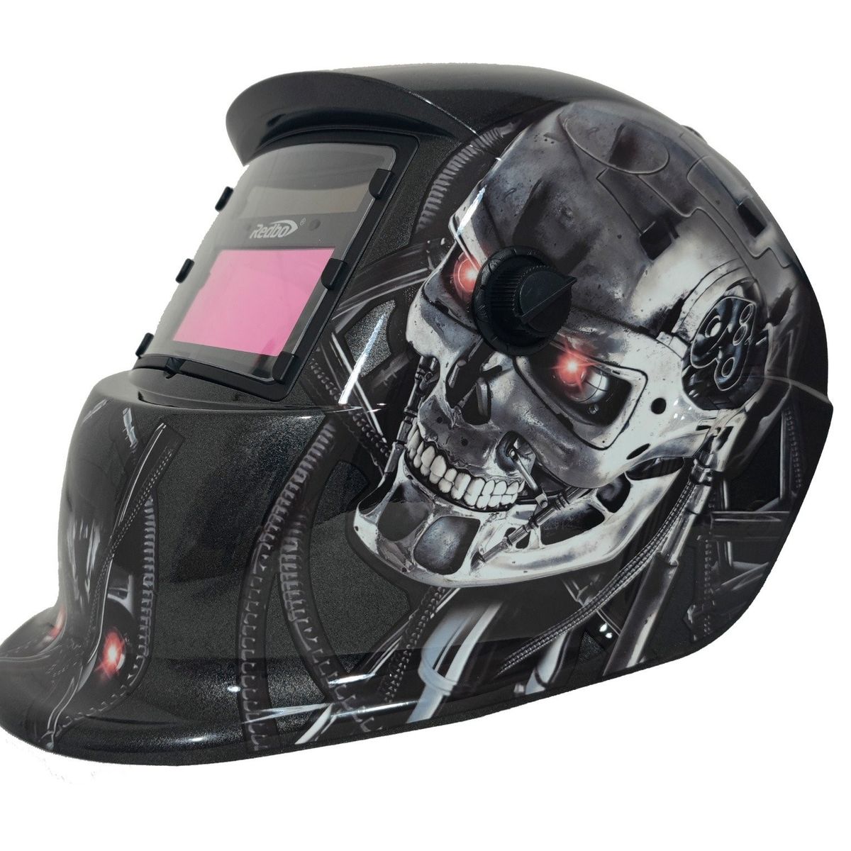 REDBO - Máscara de Soldar Fotosensible Redbo RB-LY-E64 "Terminator Edition" (Automática, DIN 9-13, Diseño Especial)