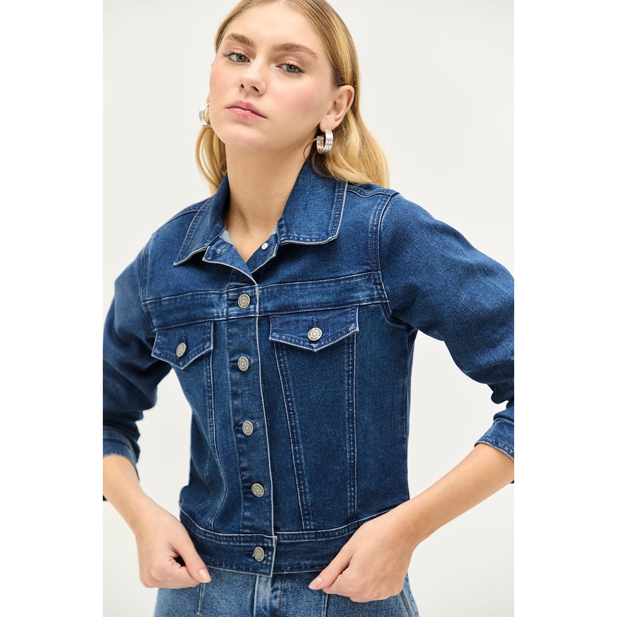 IO - Chaqueta Azul Marino Mujer Io