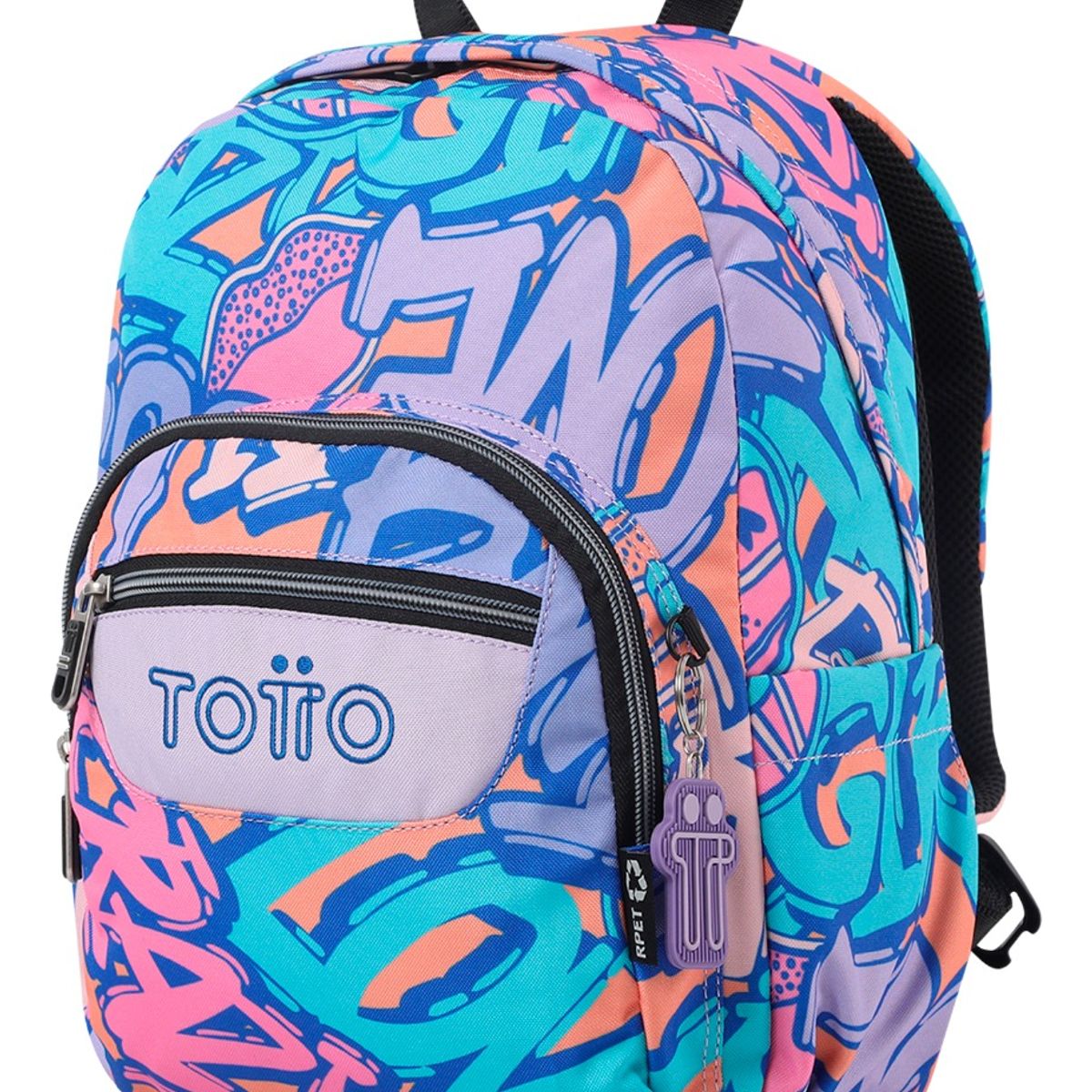 TOTTO - Totto Mochila Notebook Escolar Niña Impermeable Eco003