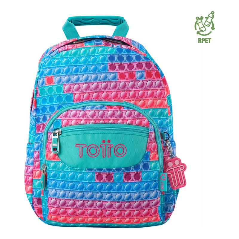 TOTTO - Totto Mochila Notebook Escolar Niña Impermeable Eco003