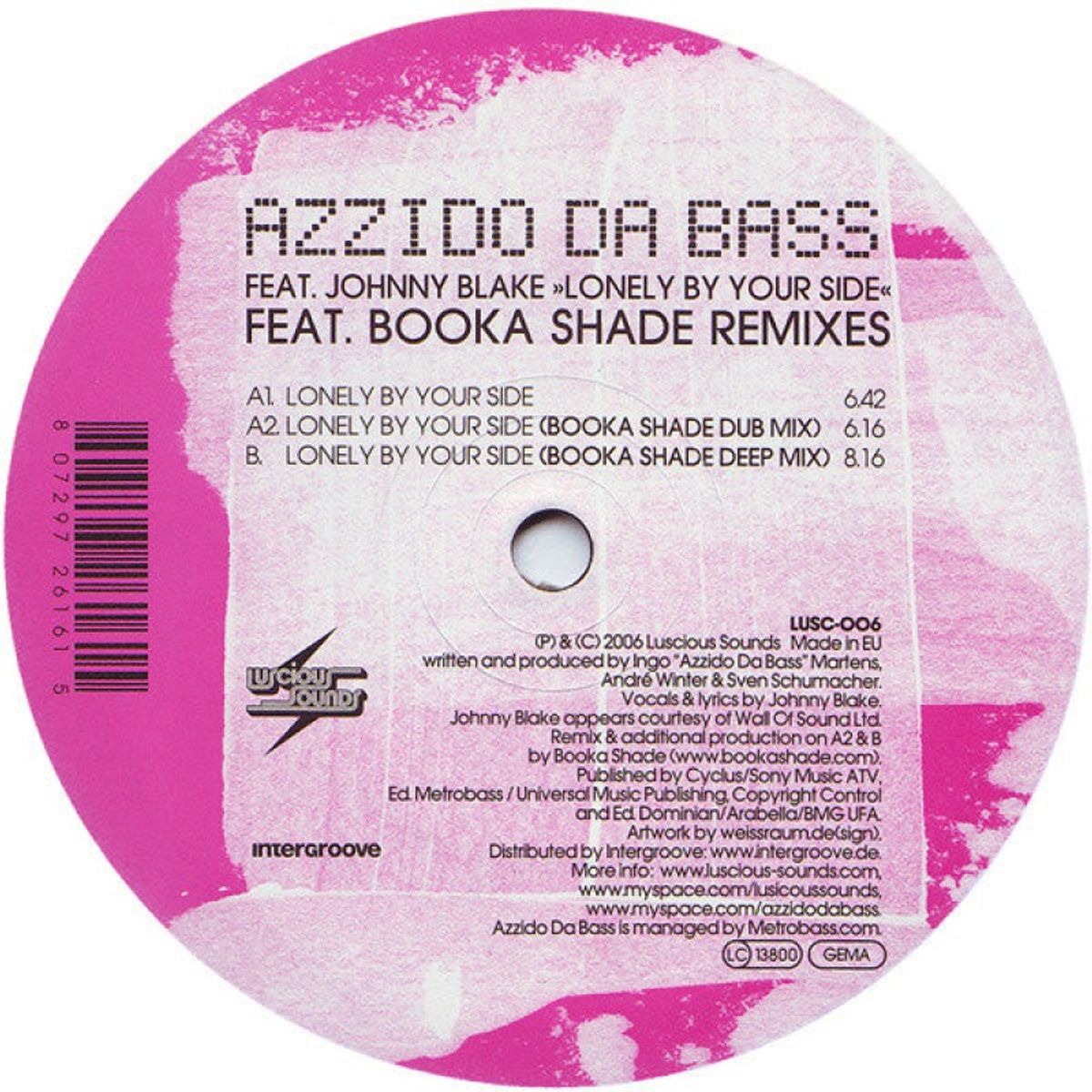 GENERICO - Azzido Da Bass  Lonely By Your Side Booka Shade Remixes