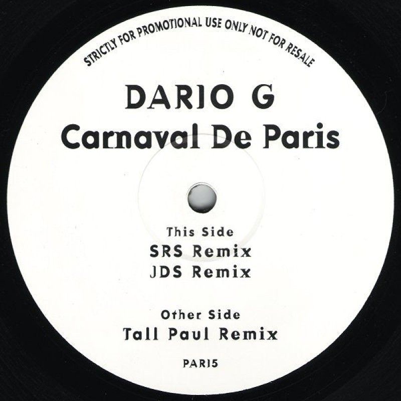 GENERICO - Dario G  Carnaval De Paris Vinilo usado VG+