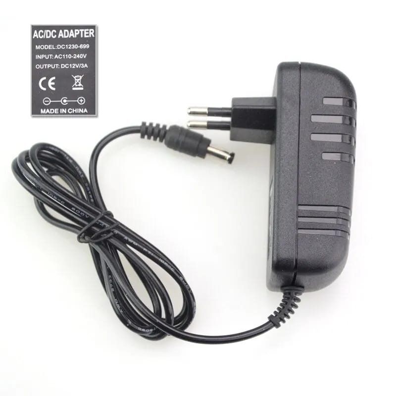 GENERICO - Adaptador de corriente para tira de luces led EU plug 12v 3a
