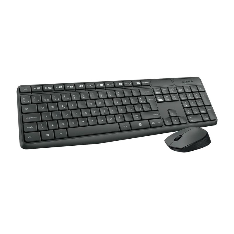 LOGITECH - Kit Teclado y Mouse Logitech Inalámbrico MK235 Negro
