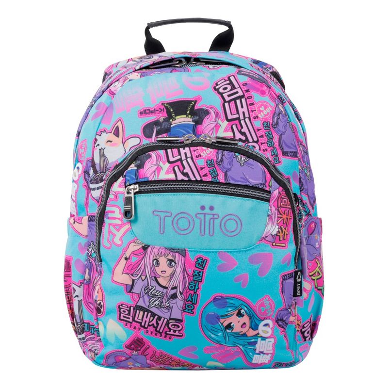 TOTTO - Totto Mochila Notebook Escolar Niña Impermeable Eco018