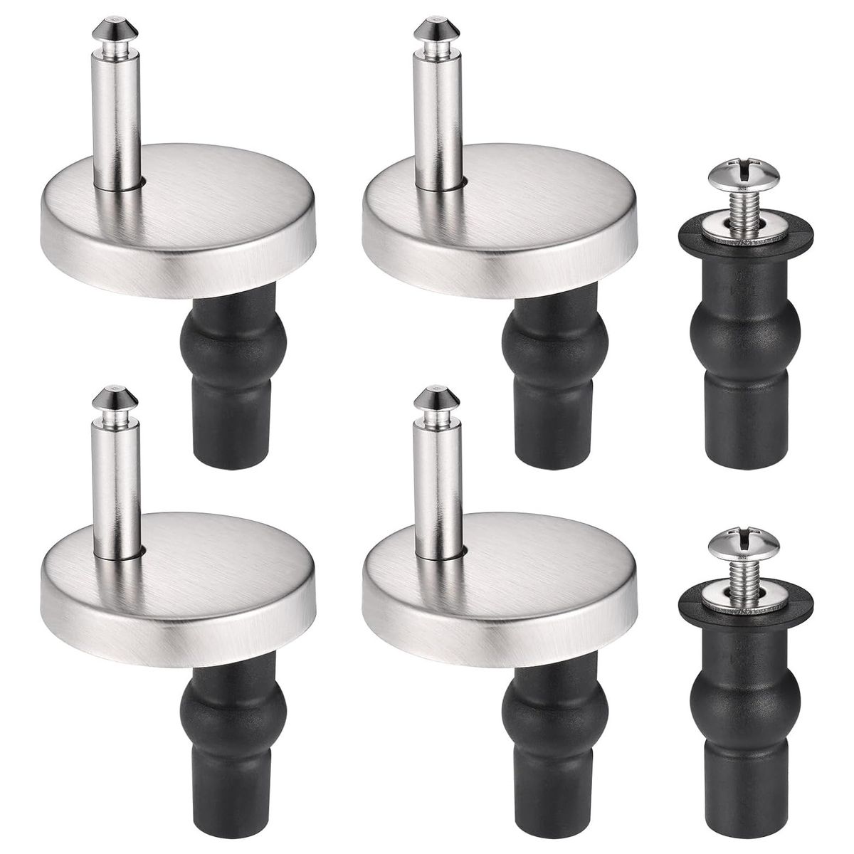 ATURE - Juego De 4 Tornillos Para Asiento Del Inodoro WC Universal